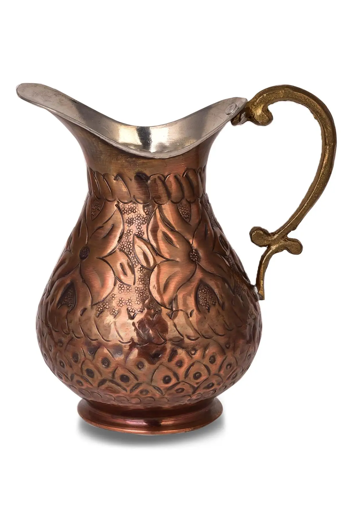 Saint Belisama Maras Hand Engraved Copper Jug Oxide