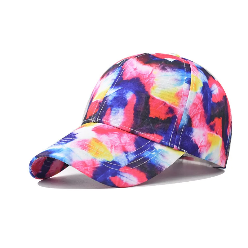 

New Cotton Starry Sky Gradient Personalized Graffiti Baseball Outdoor Chinese Style Duckbill Cap