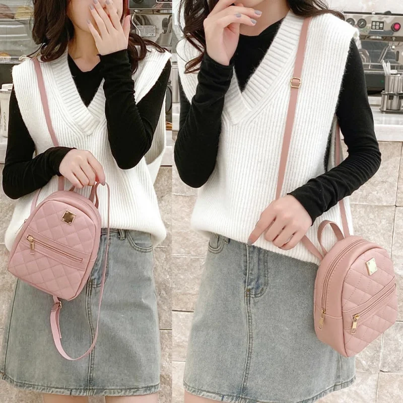 Petit sac à main élégant et mignon pour femmes, petit sac à dos avec sangle réglable pour fête de rencontre