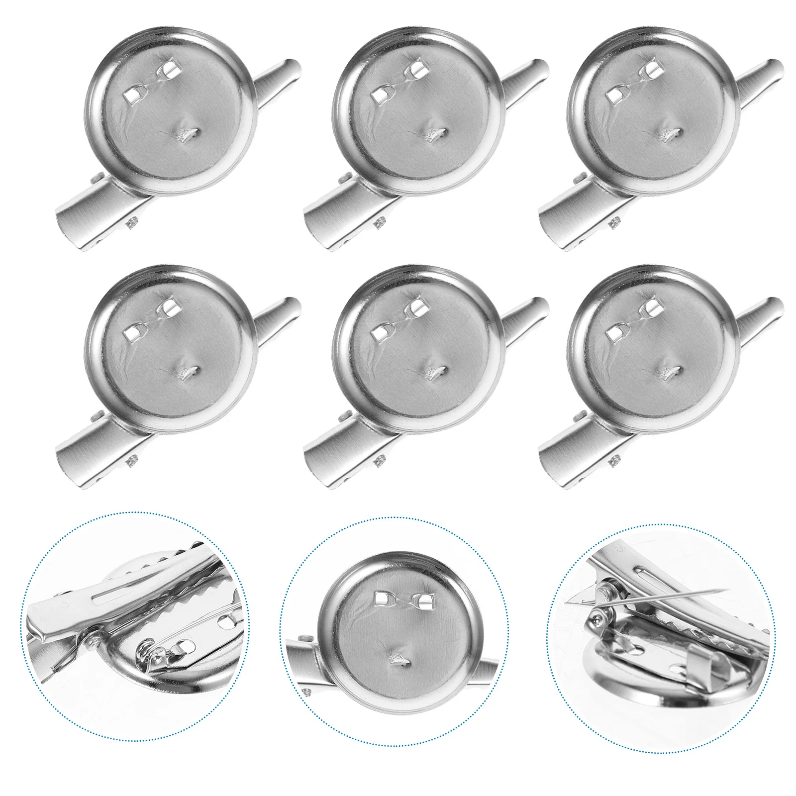 

40Pcs Brooch Pin Tray Clip Metal Blank Pin Backs Brooch Accessories for Bags Clothes Hats Sweaters Scarf Craft Jewelry for Women