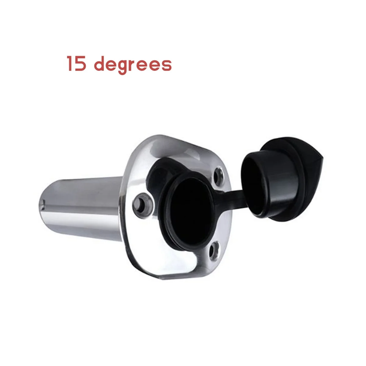 15 Degree Fishing Pole Stand Stainless Steel Embedded Mount Fishing Rod Holder for Boat Accessories Marine