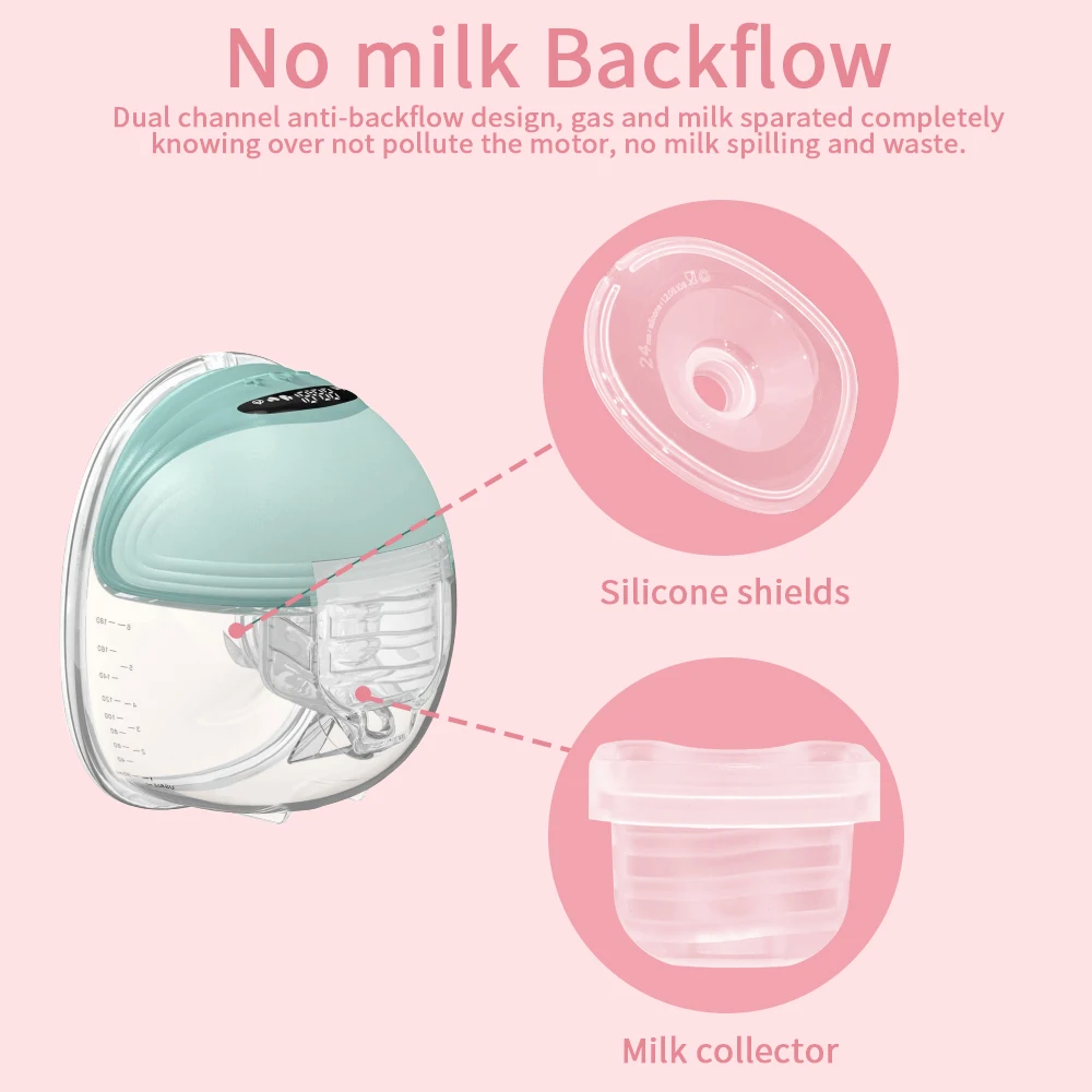 أجزاء مضخة الثدي يمكن ارتداؤها متوافقة مع مضخة S18 S21، وكوب تجميع الحليب، وصمام شفة منقار البط، وغشاء السيليكون #4