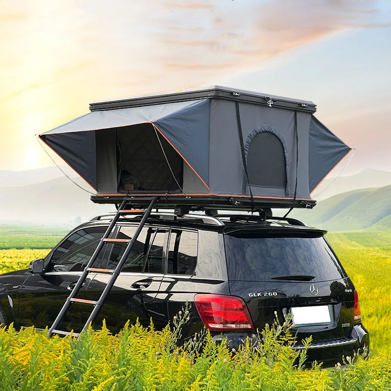 

Wholesale Outdoor Car Camping 3 Person Car Roof Top Tent Rectangle Hard Shell Car Rooftop Tent