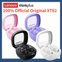 100% Lenovo Official Original Thinkplus XT62 TWS Earbuds Bluetooth 5.3 Long Battery Life HiFi Music Low Latency Gaming Headset