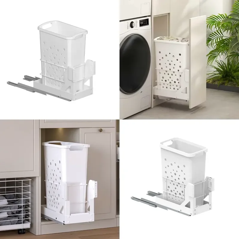 for  Modern Eco Friendly Plastic Pull Out Storage Basket  300 350mm Cabinet Concealed Box with 1 Year Warranty
