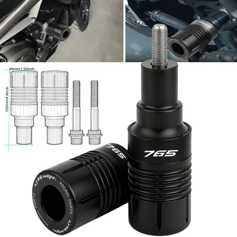 Deslizadores de marco Protector contra choques para Triumph Street Triple 765 RS 2017-2025 accesorios de motocicleta almohadilla de motor protección contra caídas