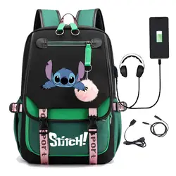 New Disney cartoon Stitch New Kids Backpack Mini Schoolbag Girls and Boys Cute Shoulder Bag