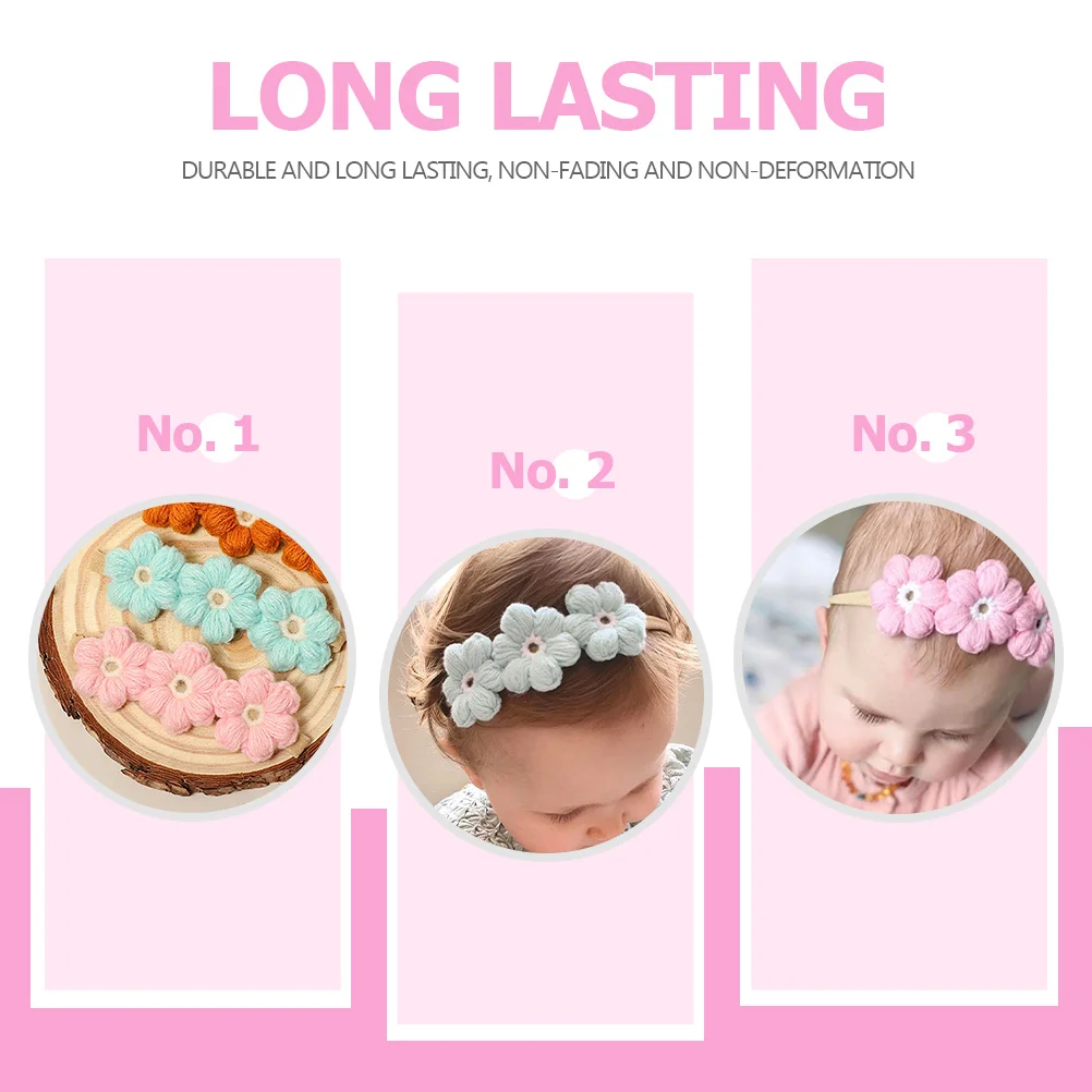 

4pcs Knitted Flower Hairbands For Baby Girls Newborn Hair Accessories Floral Headband Kids Headbands Baby Girl Hairband Perfect