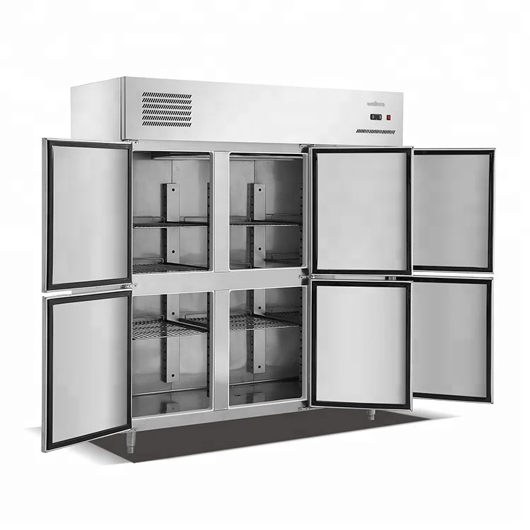 Stainless Steel Commercial Refrigerators | 6-Door Refrigeration Units | Temperature Range 2-8 ° C