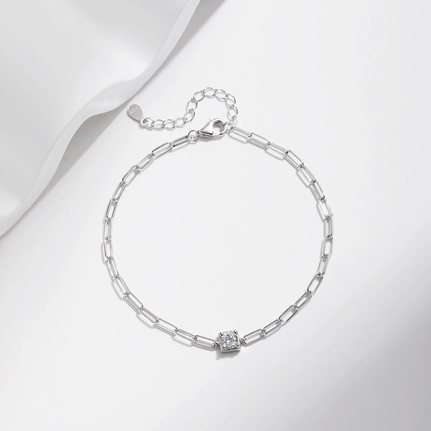 MODIAN-pulsera de moissanita de Color D transparente para mujer, Diamante de laboratorio de 0,3 quilates, pulsera elegante de Plata de Ley 925, joyería fina