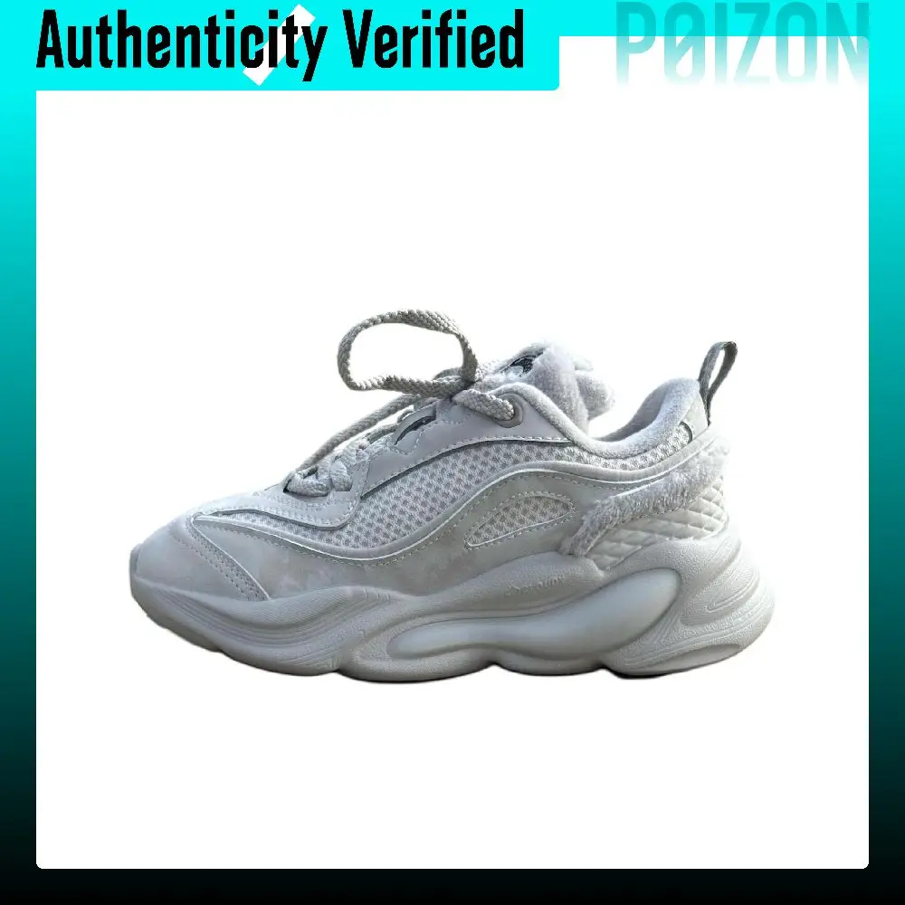 Erke Fleece Lined Fashion Comfortable Slip Resistant Thermal Low top Casual Running Shoes Women's Gray 12124421280-103