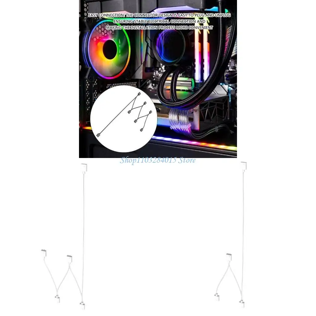 

R6FF Durability ARGB Sync Extension Cord 3PIN for ARGB Fan Hookup ARGB Splitter Cable