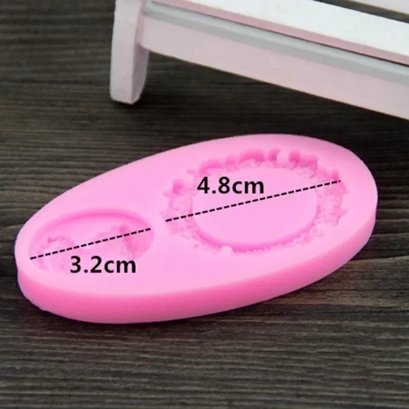 Retro Style Frame Noblewoman Liquid Silicone Mold Kitchen Baking Cake Decoration Biscuit Mold Home Gypsum Decoration Mold