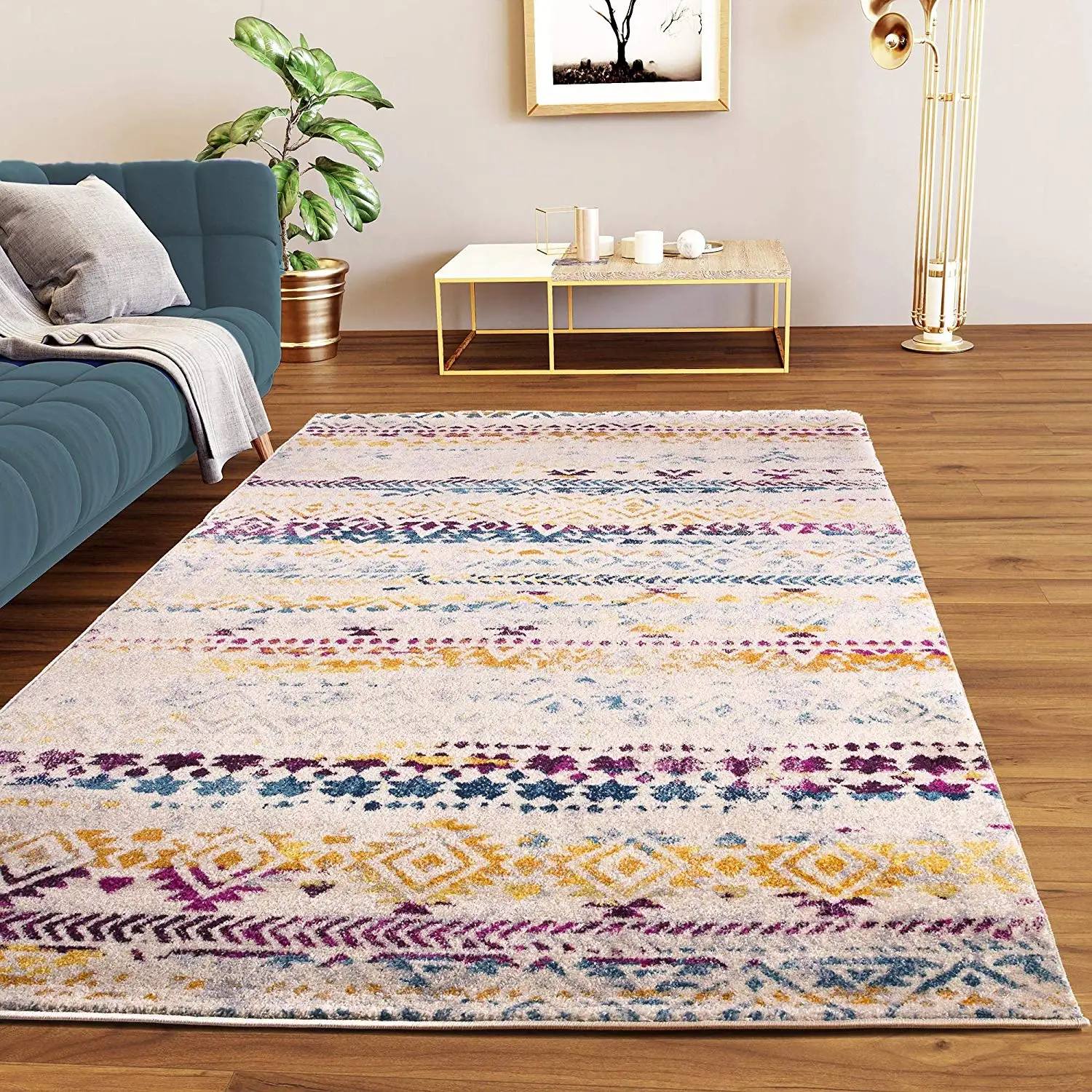 2026 Custom Design Boho Style Wool Handmade Woven Rug With Tassels Wholesale Factory Bohemian Slip Stain Resistant Teppichpromot