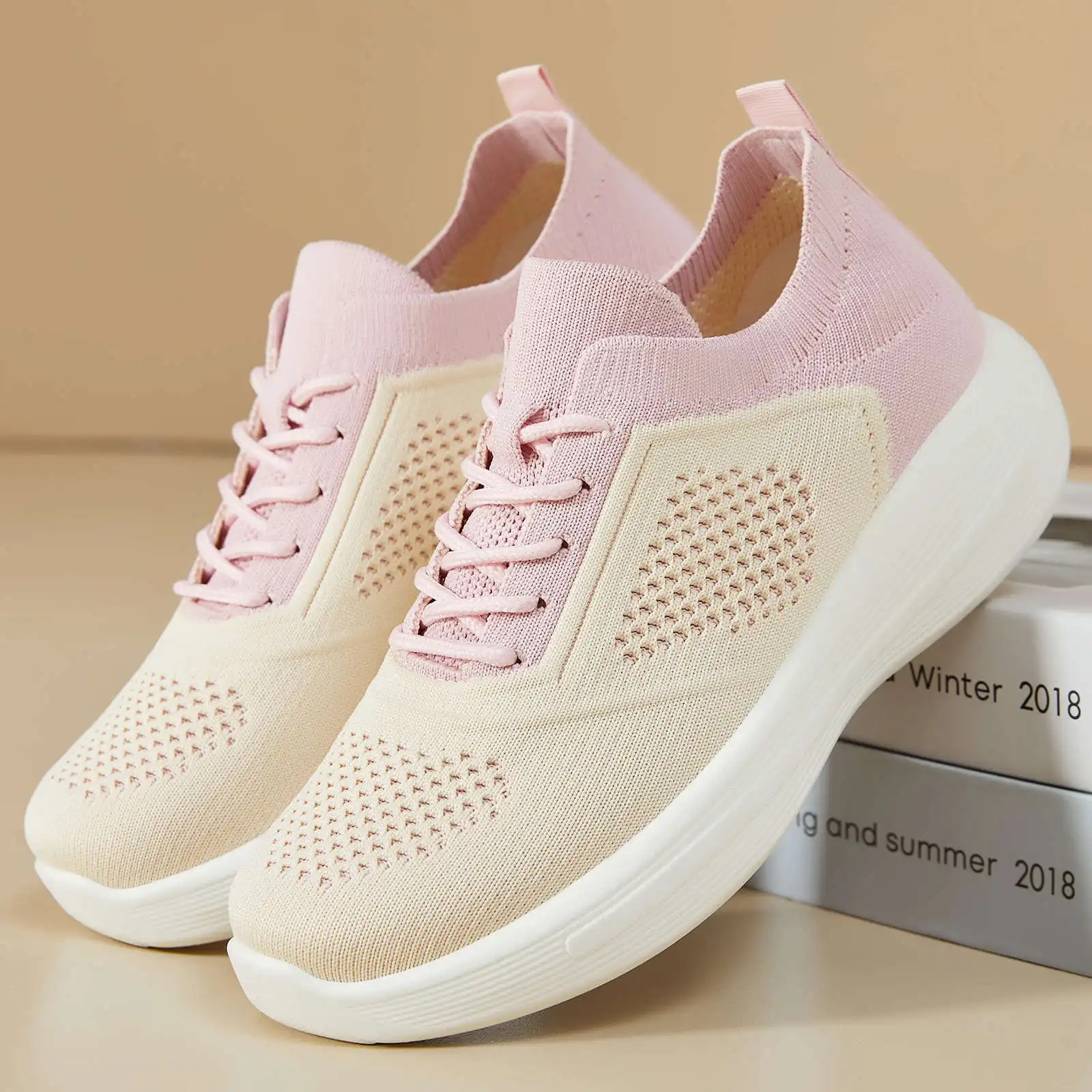 

Women's 2026 Summer New Shoes Mesh Breathable Versatile Casual Shoes Soft soled Comfortable Sports Shoes Running Shoes