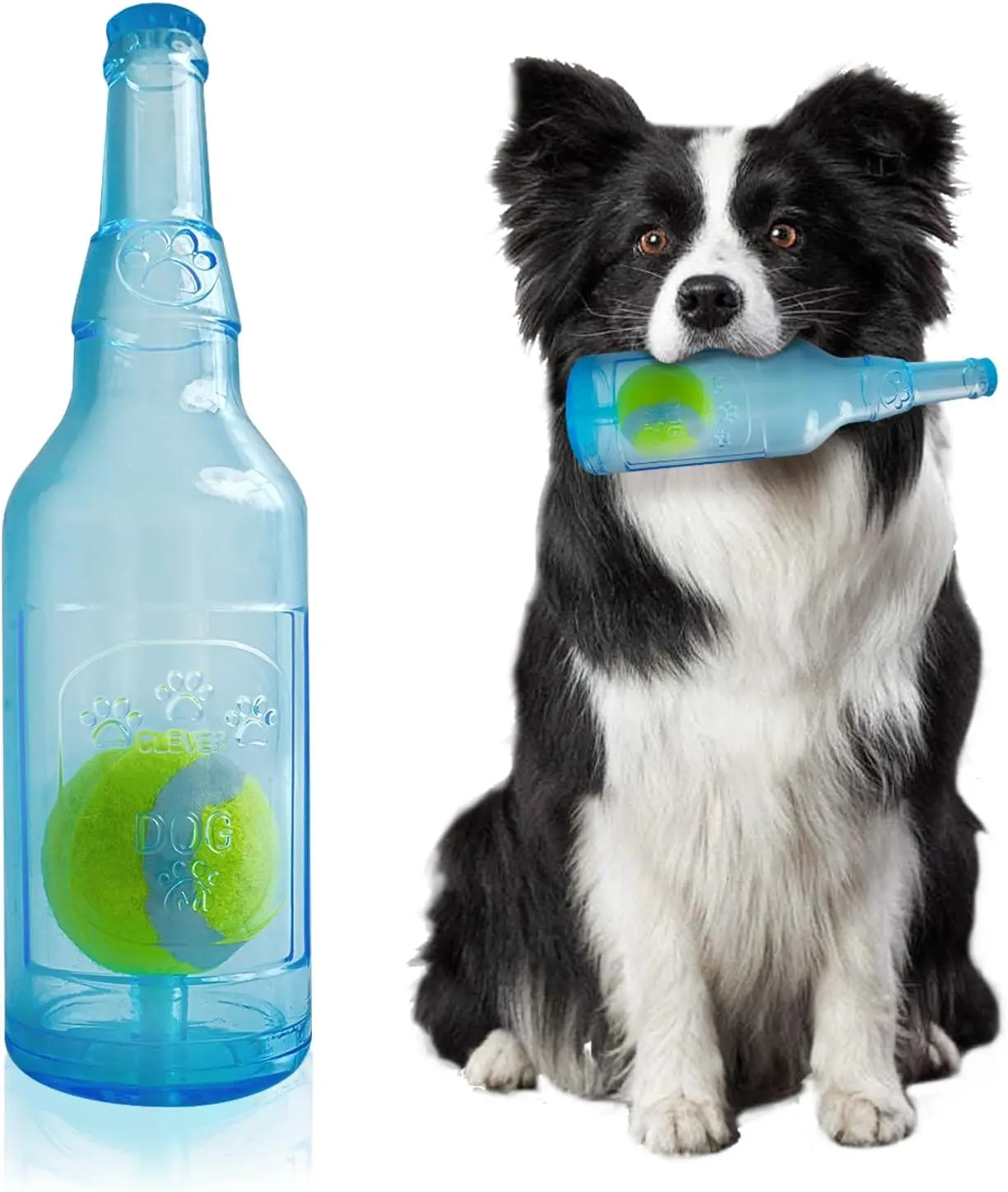 

Water Bottle Dog Toys Dog Toys Aggressive Chewers Water Bottle with Tennis Ball Pets To Exercise Outdoors Pet Training Supplies