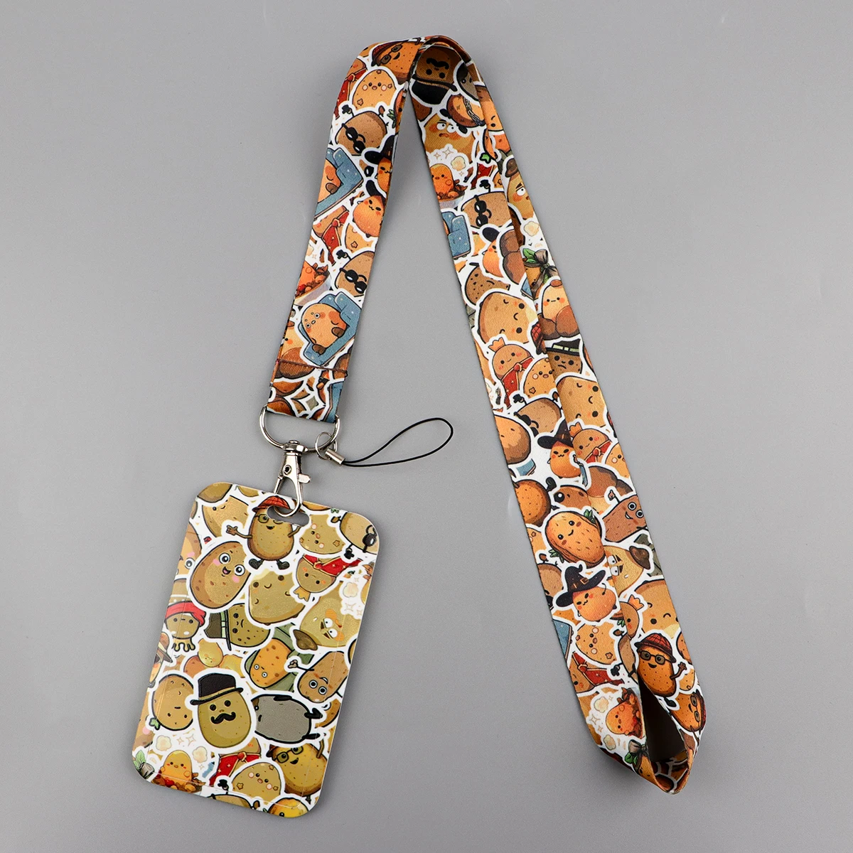 

Funny Cartoon Potato Lanyard Neck Strap for Keychain ID Card Cover Badge Holder Mobile Phone Hang Rope Keyring Accessories Gifts