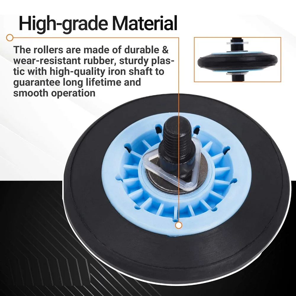 DC97-16782A Dryer Drum Roller Assembly for Samsung Dryers DC97-07523A DC97-07523B PS4221885 AP5325135