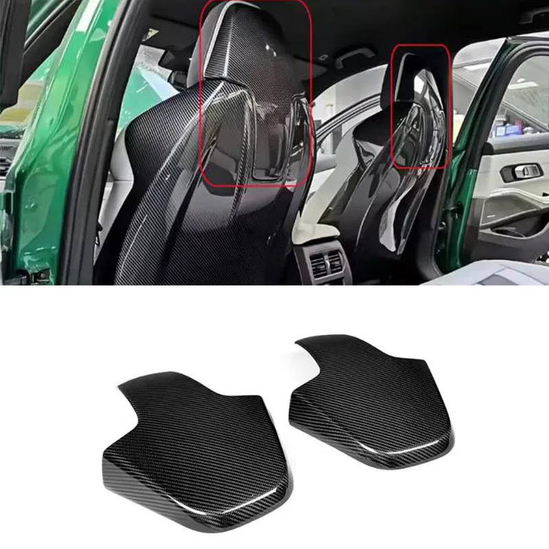 

Dry Carbon Fiber Car Inner Seat Back Covers Trims For BMW G80 M3 G82 M4 G87 M2 G42 F97 X3M F98 X4M 2020+ Back Seat Shell Trim
