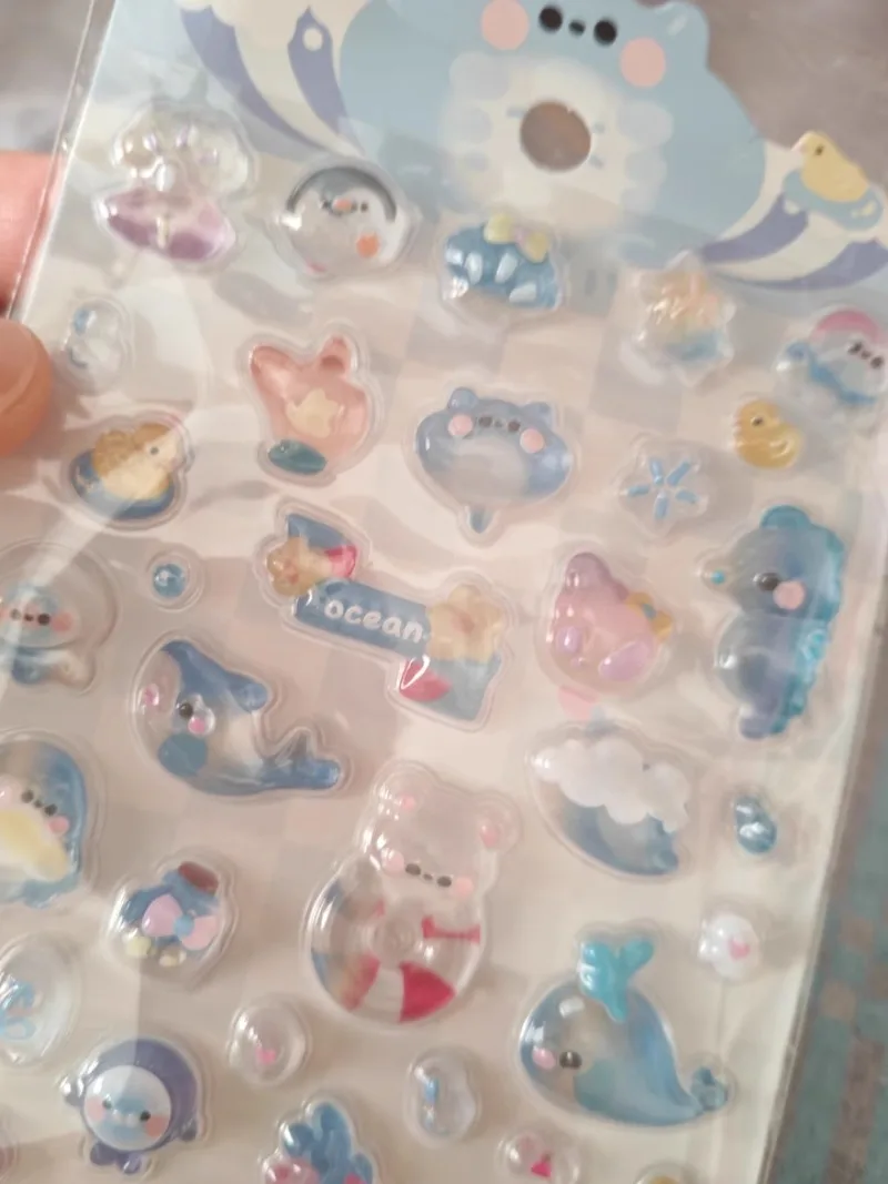 1pc 3D Mini Rabbit Sticker Kawaii Cartoon Animal Stickers Planner Decorative Waterproof Sticker DIY Scrapbook Stationery Sticker