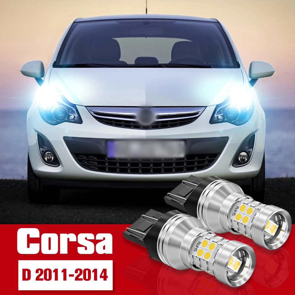 2pcs Daytime Running Light Accessories LED DRL For Opel Corsa D 2011 2012 2013 2014