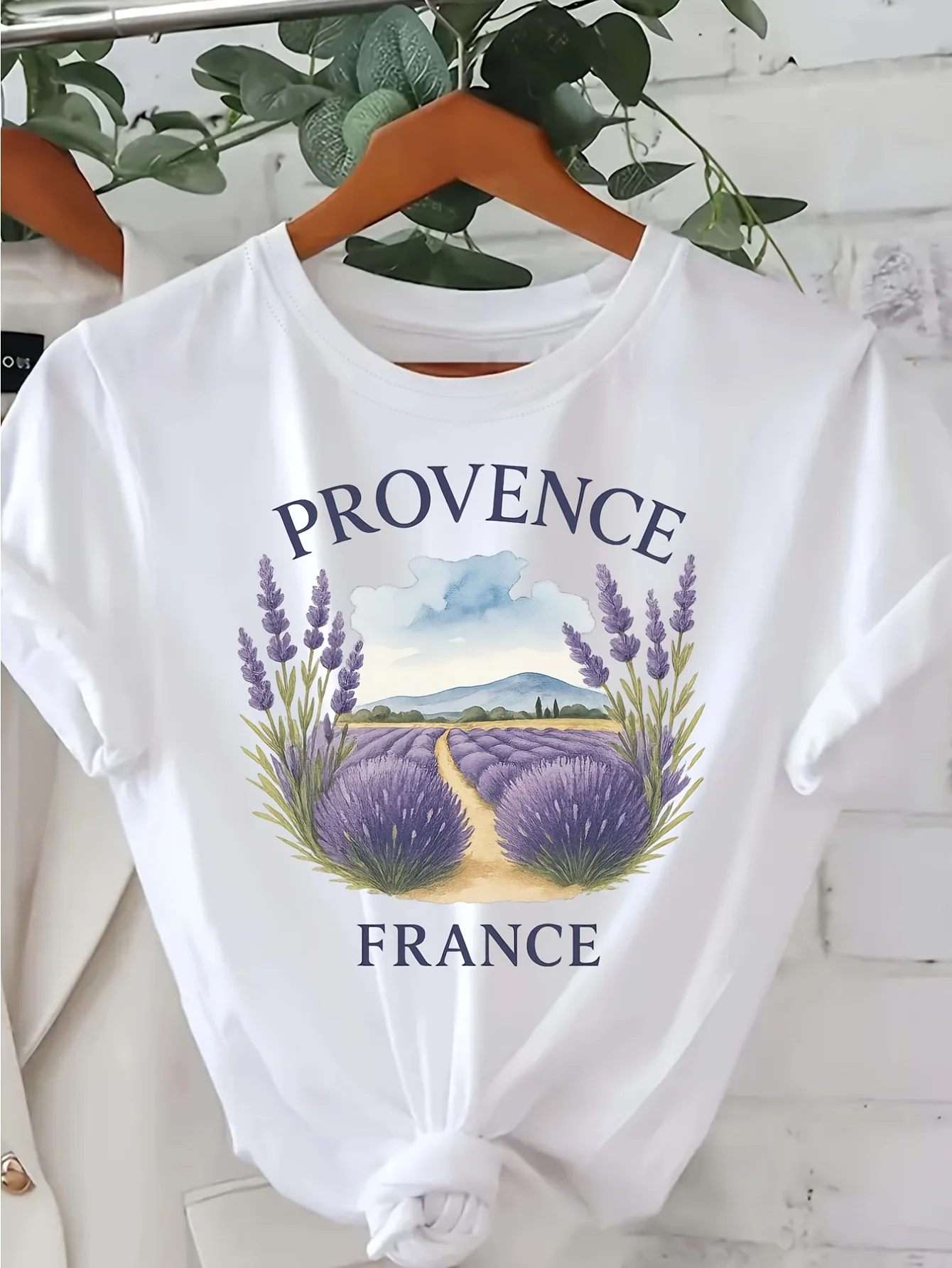 Women's French Country  Lavender Fields Provence Landscape  Aesthetic Clothes Women Clothes