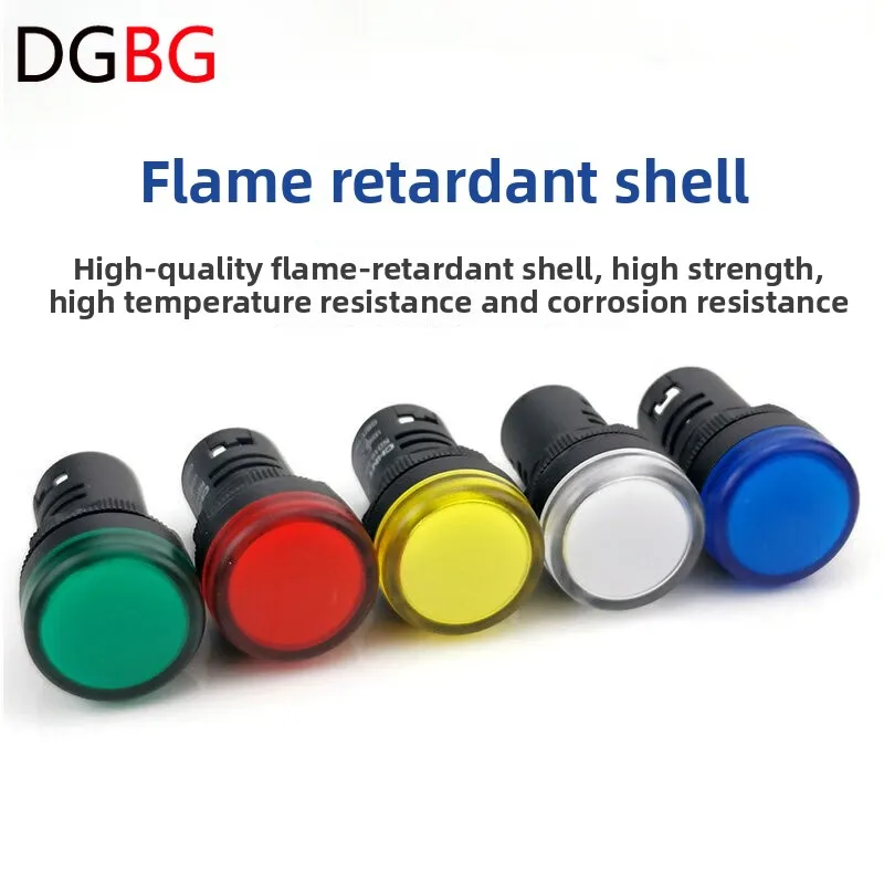 Indicator Signal Lamp Light Waterproof Ad16-22ds 22mm AC/DC 12V 24V 110V 220V 380V Red Green Yellow Blue White LED Bulbs
