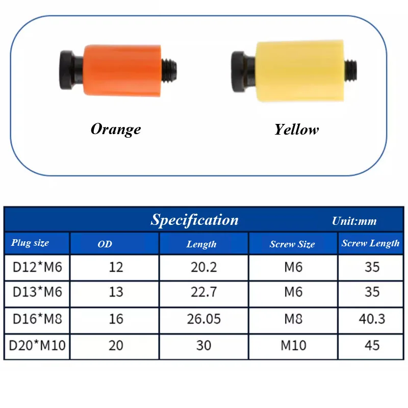 1Box High temperature resistant 260 degrees mold nylon parting lock mold nylon-resin opener wear-resistant nylon plug D12~20