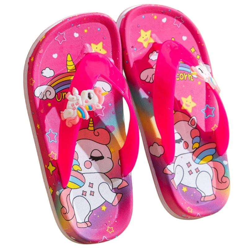 My Little Pony Anime Peripheral Cartoon Children\'s Flip Flops Indoor Home Cute Comfortable Sandals Princess Wind Flip Flops