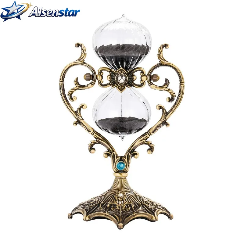 1pc Vintage European 60min Sand Timer I Love You Design Romantic Gift Home Office Desktop Decor Ideal Valentine Gift