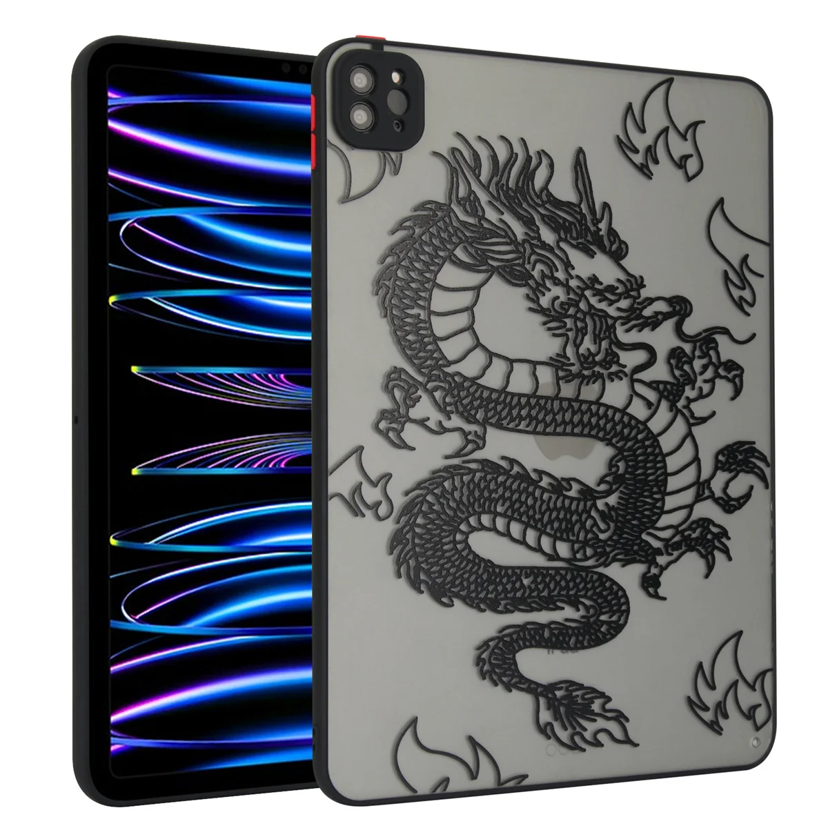 Skin Feel Dragon Pattern Slim Case for iPad Air 4/5 Mini 4/5/6/Pro 11/10.5/10.9/12.9 Fashion Cover for iPad 10.2/9.7 2017 2018