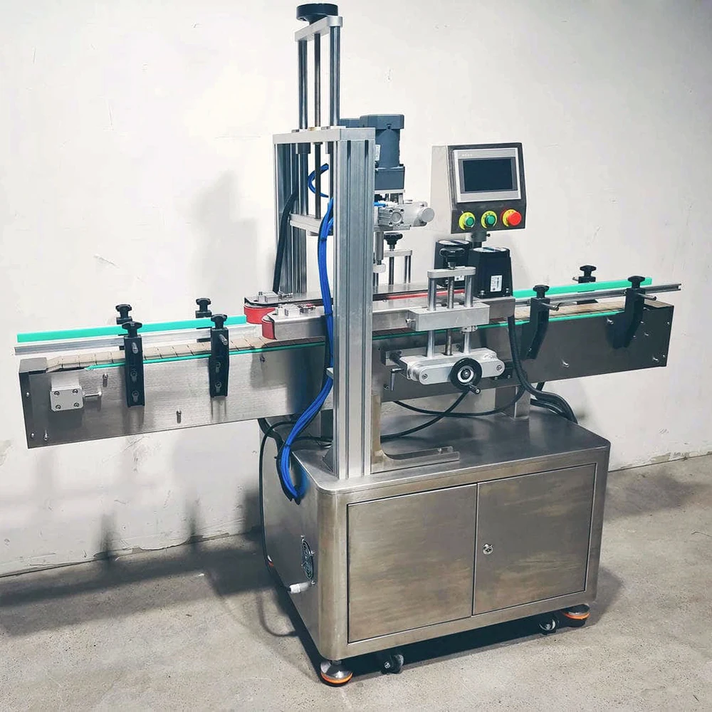 Automatic Bottle Cap Screwing Capper Water Juice Beverage Oil Dropper Cosmetic Bottle Can Jam Twist Capping Sealing Machine