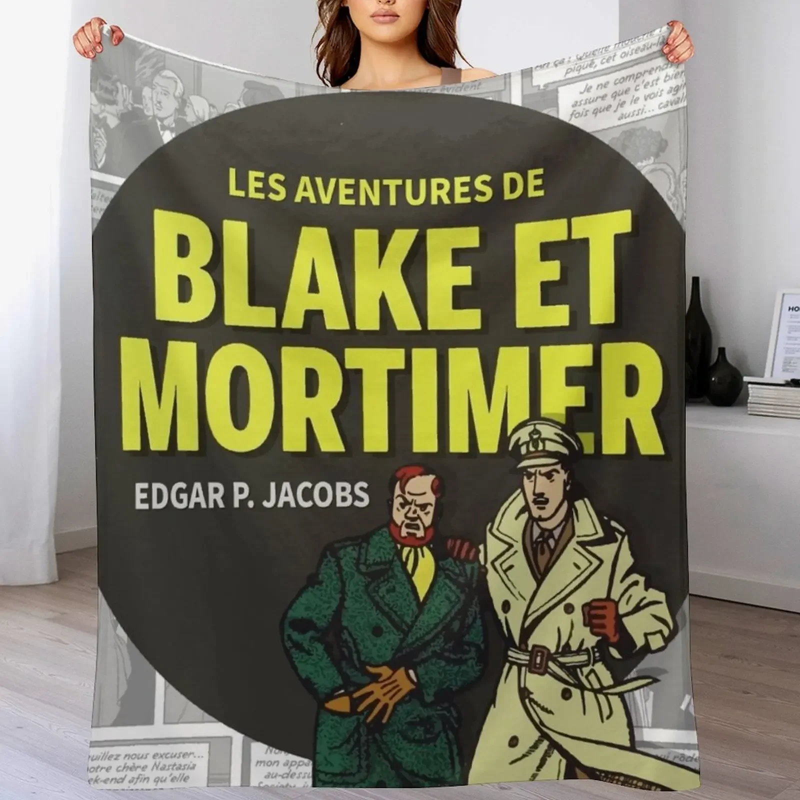 The Adventures of Blake and Mortimer Throw Blanket Retros Blankets For Bed halloween Camping Blankets