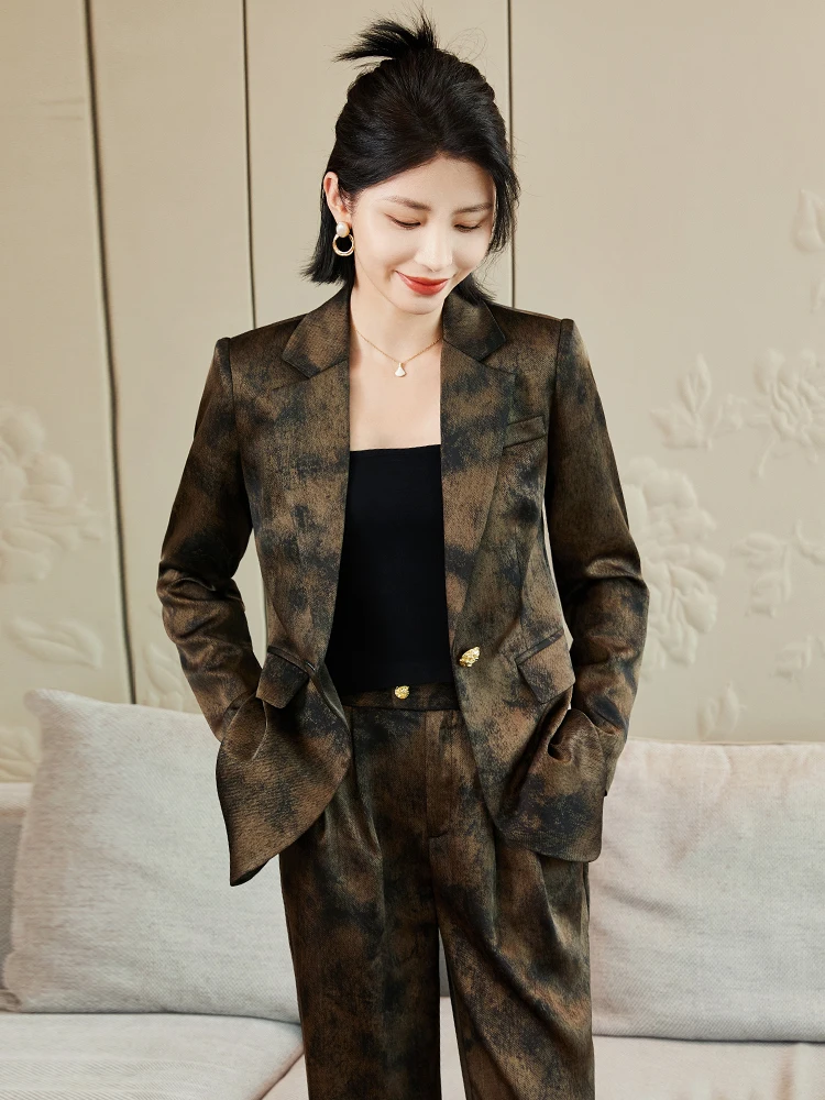 Formal Blazer for Women, Business Suits, Autumn and Winter Work Wear, Jackets and Pants, Quality Office Uniform 2-Piece