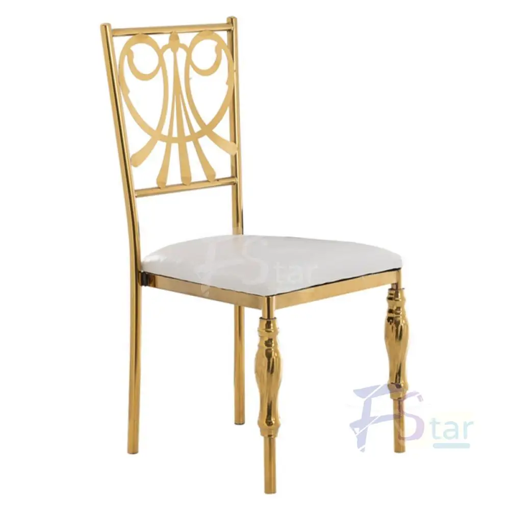 Gold Metal Chair Iron Electroplate Chair for Wedding Decoration