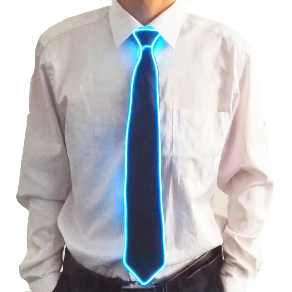 

LED Glowing Tie Men Women Luminous Light Up Necktie Party Decoration Halloween Parties Cosplay Props