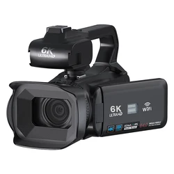 4K 60FPS Professional Camcorder for Photography 64MP WiFi Livestream Webcam Video Cameras 18X Digital Zoom YouTube Vlog Recorder