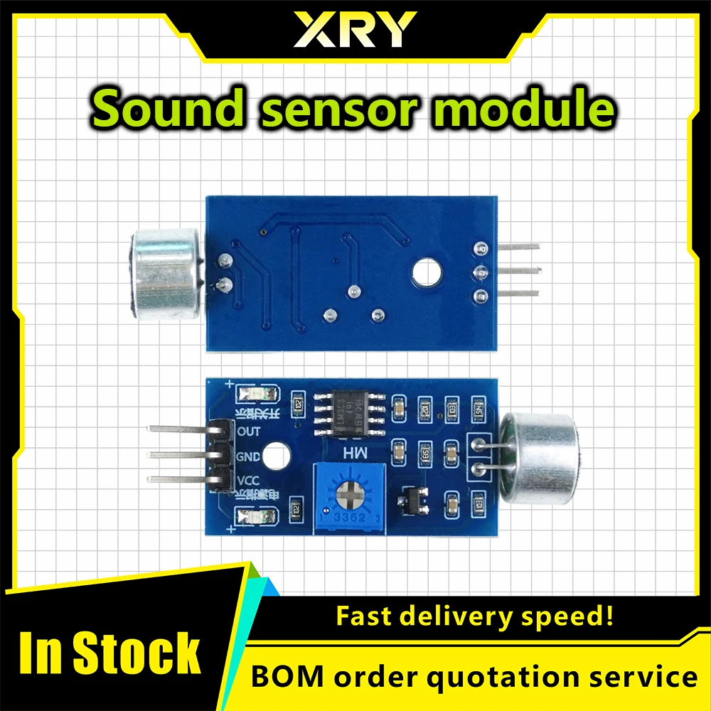 XRY 1/3PC Voice Sound Detection Sensor Module 3pin Intelligent Smart Vehicle Robot Helicopter Airplane Aeroplane Car for arduino