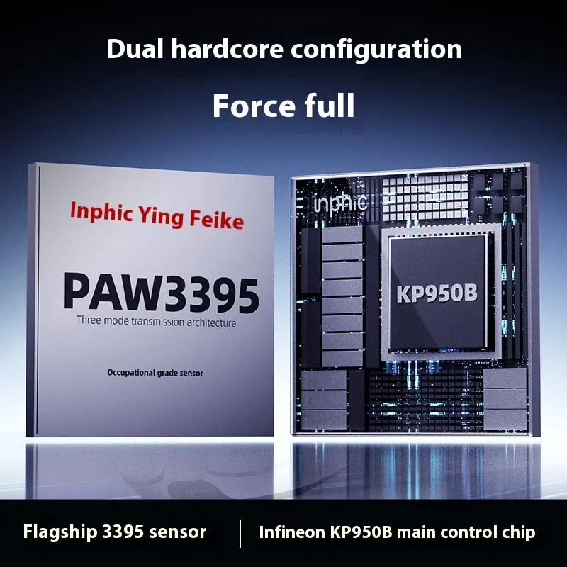 ماوس Inphic INX ماوس لاسلكي مزدوج الوضع PAW3395 8000 هرتز معدل التجديف 39 جرام ماوس ألعاب خفيف الوزن ملحقات الكمبيوتر لألعاب FPS