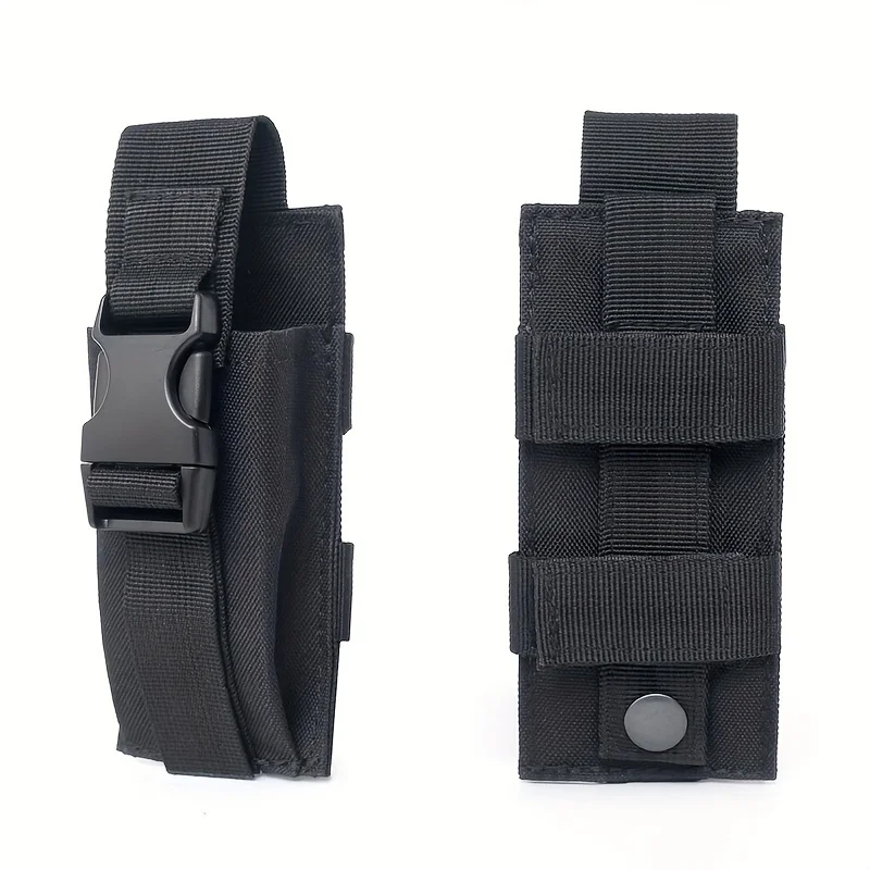 EDC Flashlight Waist Bag | Tactical Vest Attachment, 1000D Nylon, Foldable Tool Pouch, Outdoor Sports, Universal Fit