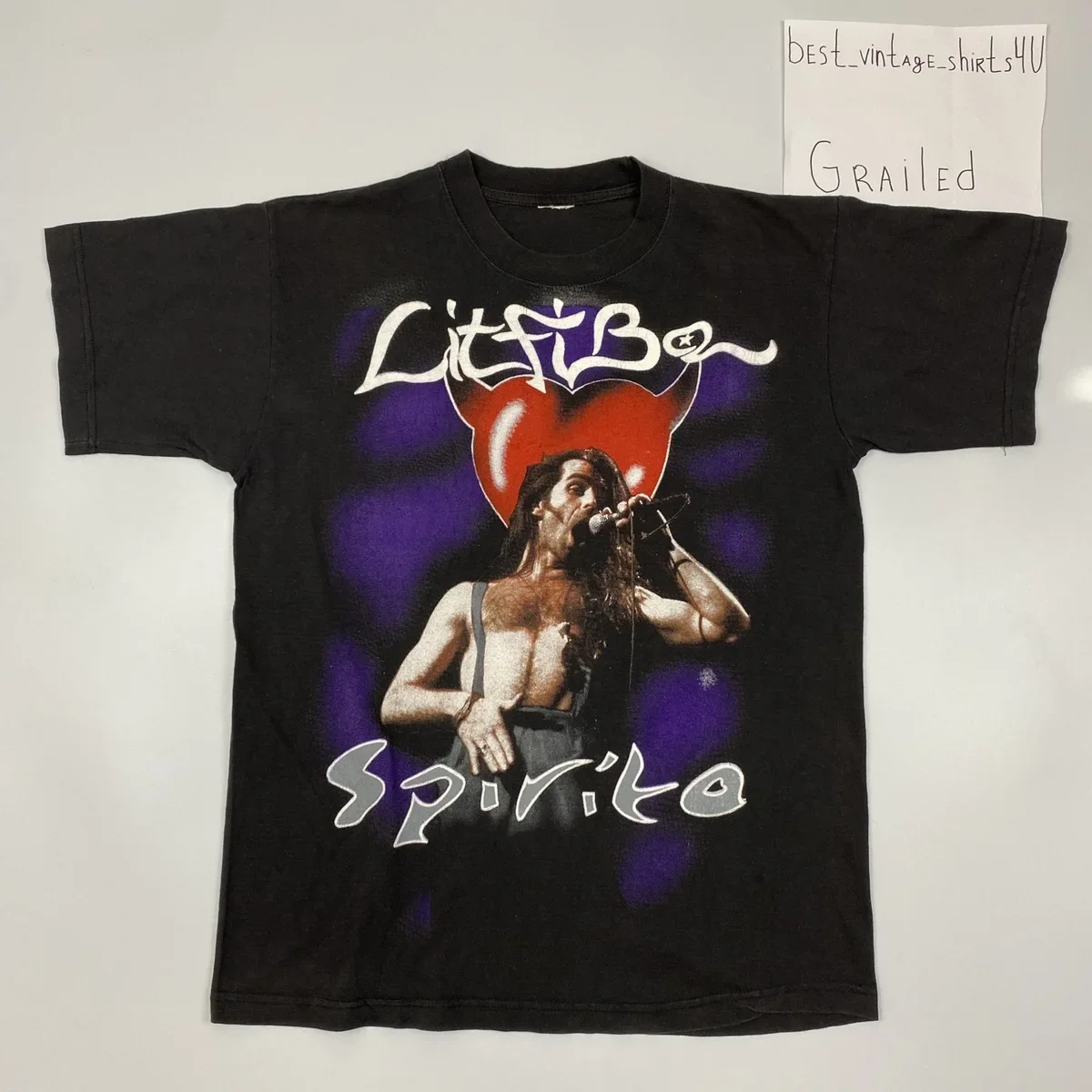 Vintage Litfiba Spirito TShirt 1990s Band Tee Rare