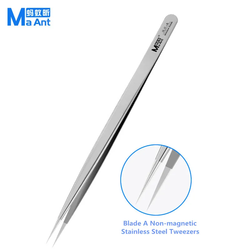 MaAnt Warblade-A/D/L High Precision Non-magnetic Tweezers for Mobile Phone Circuit Repair Ult-thin Stainless Steel Tweezers