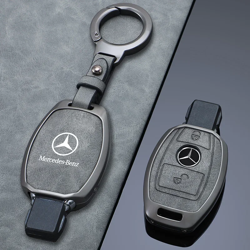 Car Key Case Cover Grey Shell Accessories For Mercedes Benz W204 W463 W176 W251 W205 A200 A260 A C R G Class GLA CLA GLK GLC CLS 6