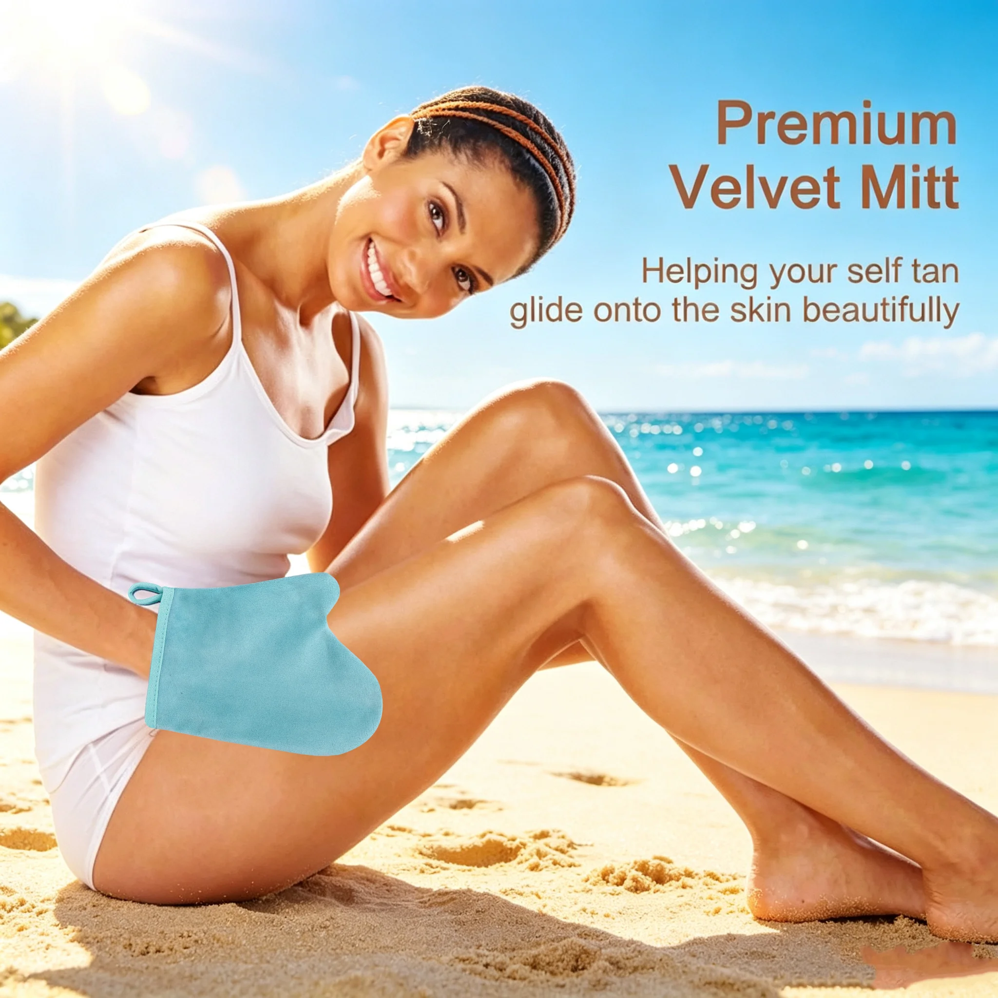 3-Piece Mitt Applicator Kit,Includes 1Pc Mini Face Mitt Washcloth,1Pc Body Mitt Cloth and 1Pc Back Lotion Applicator.