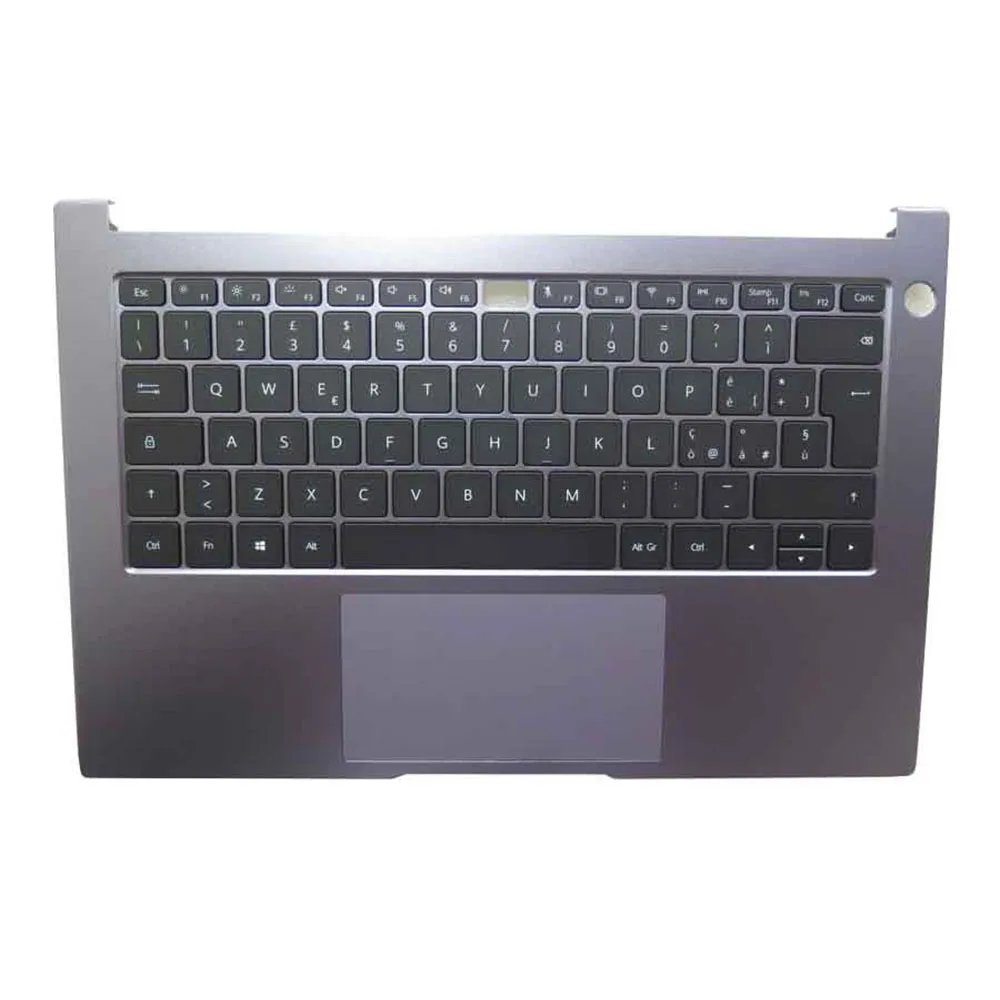 Imagem -01 - Palmrest e be Teclado para Laptop Caixa Superior Cinza com Retroiluminação Bélgica sp gr it Huawei Matebook D14 Nbd-wfh9 Nbd-wfh9c palmrest e be teclado para laptop caixa superior cinza com retroiluminacao belgica sp gr it huawei matebook d14 nbd wfh9 nbd wfh9c 01