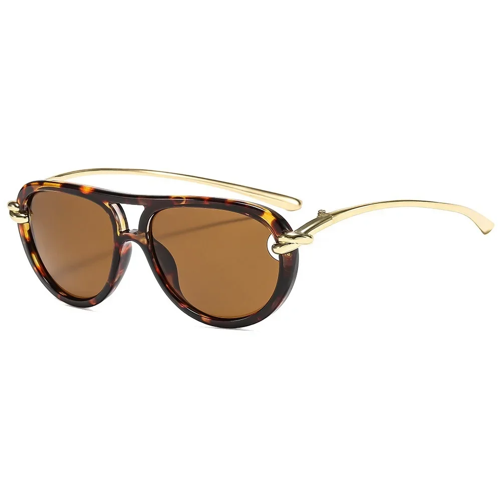 

Luxury Brand Double Bridge Pilot Sunglasses for Women Fashionable Metal Punk Men Sun Glasses Outdoor UV400 Driving Shades