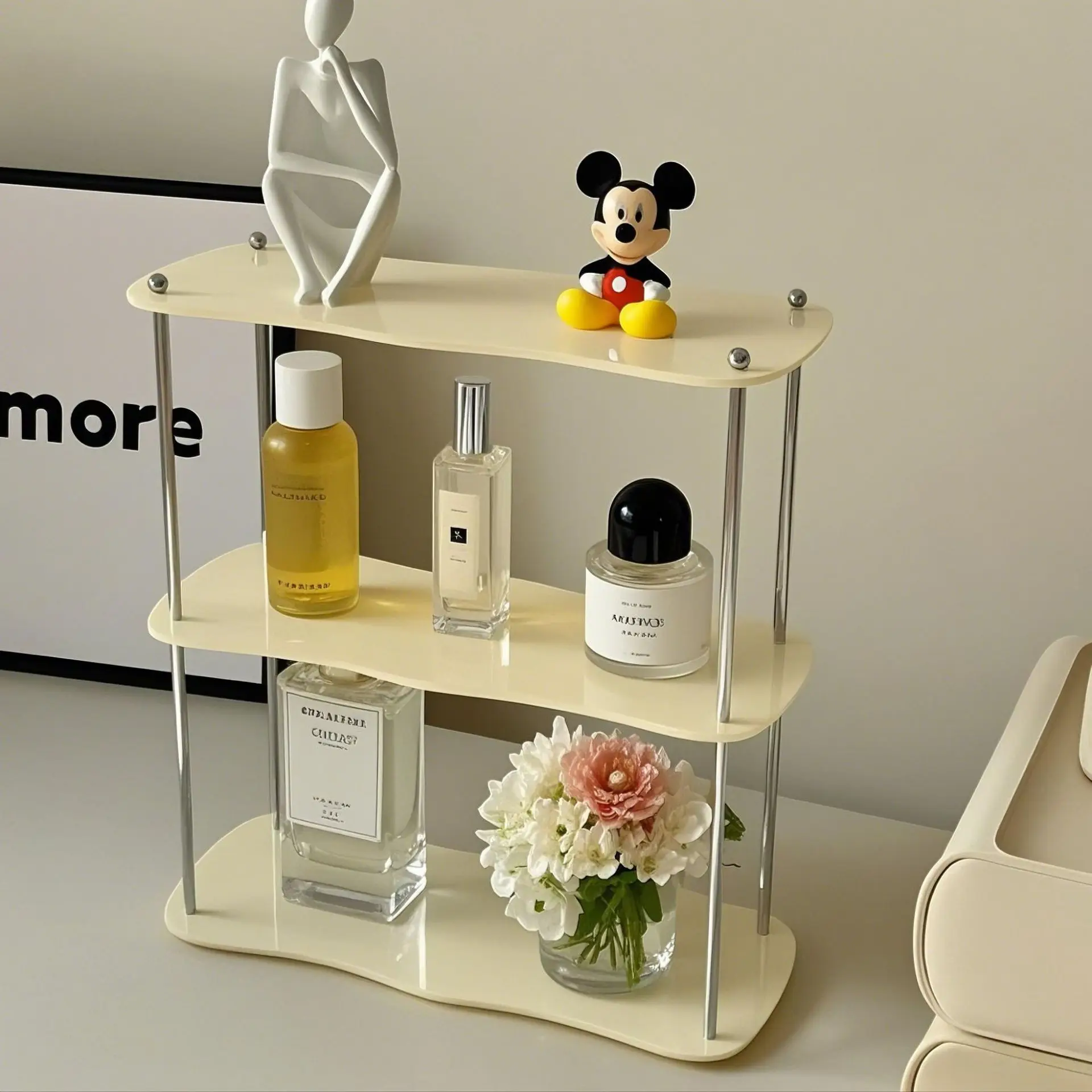 2-3layer Desktop Storage Rack Water Cup Storage High-value Cup Rack Detachable Acrylic Perfume Figure Display Stand Ins Style