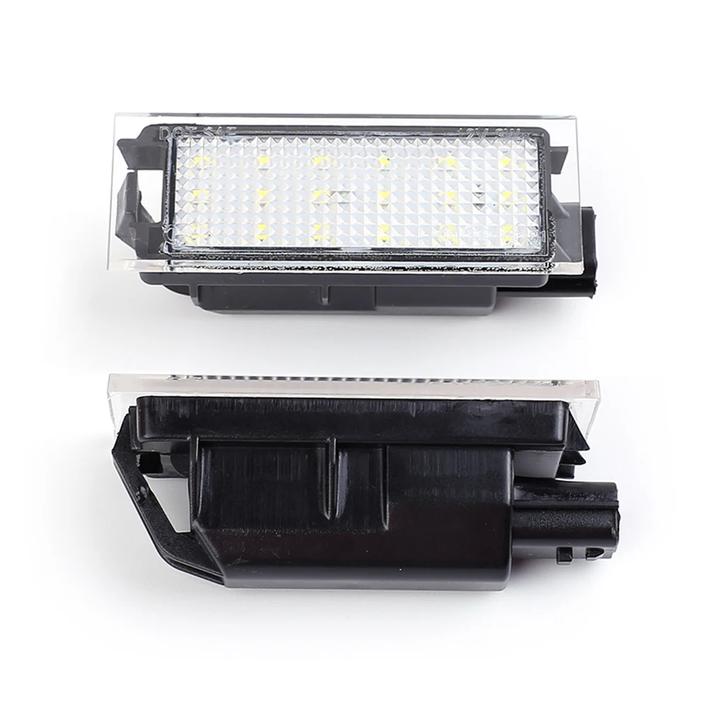 White LED License Plate Light For Twingo II all models 2007~2014 For Master 10/2003~07/2010 Car Accessories