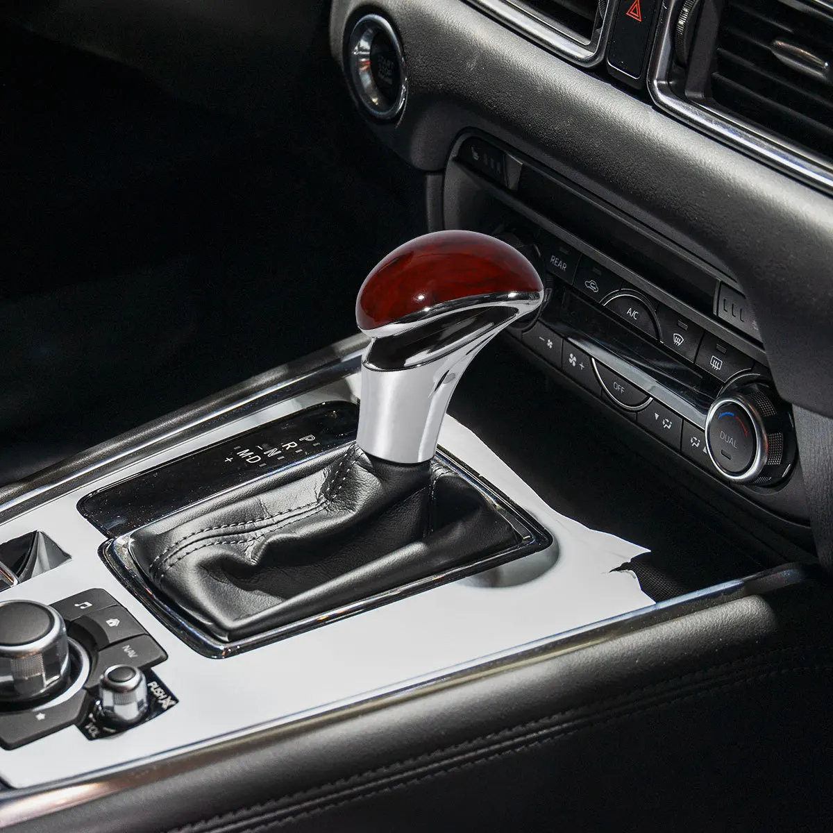 

Automatic Transmission Gear Knob Light Brown Silver Durable Car Handle Lever Shifter Stick Replacement For Automobile