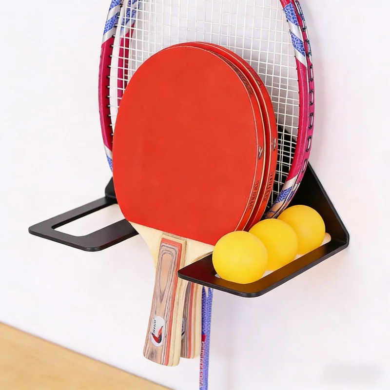 

Table tennis storage and display rack, wall-mounted and floor-standing dual-use, multi-layer adjustable home sports equipment ac